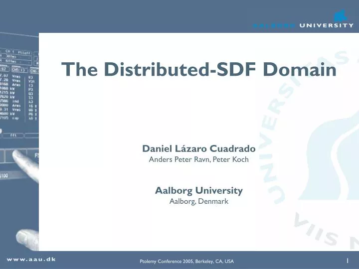 the distributed sdf domain n.