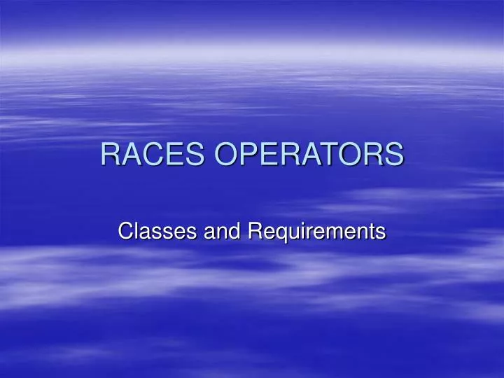 races operators n.