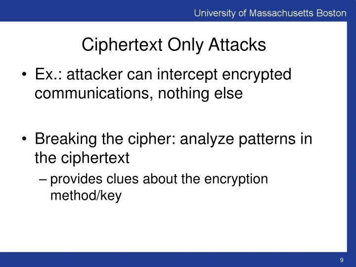 Ciphertext only attack pdf download