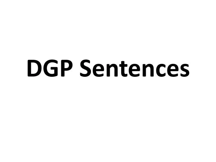 dgp sentences n.