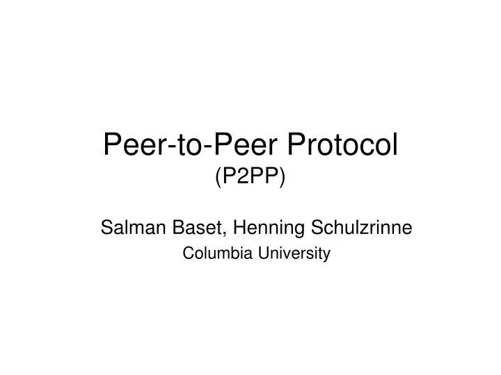 peer to peer protocol p2pp n.