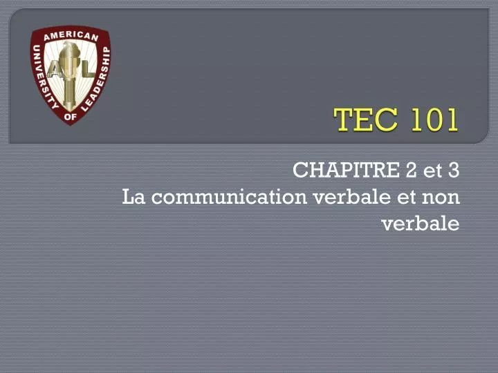 PPT - TEC 101 PowerPoint Presentation, free download - ID:4028273