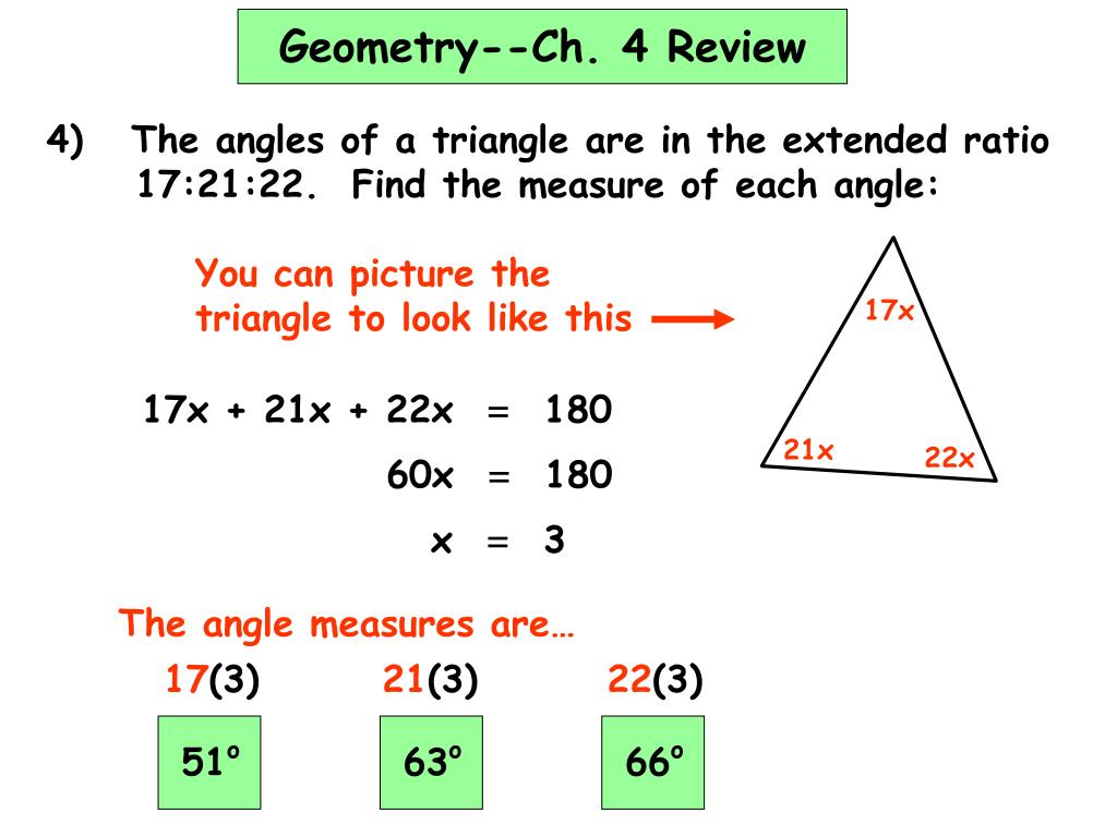 PPT - Geometry--Ch. 4 Review PowerPoint Presentation, free download -  ID:4029864