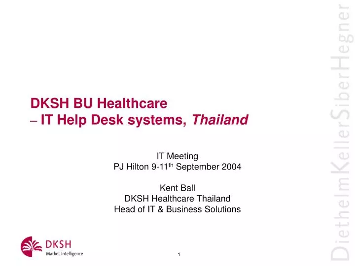 Ppt Dksh Bu Healthcare It Help Desk Systems Thailand