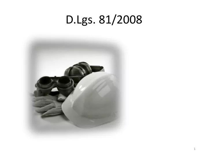 d lgs 81 2008 n.