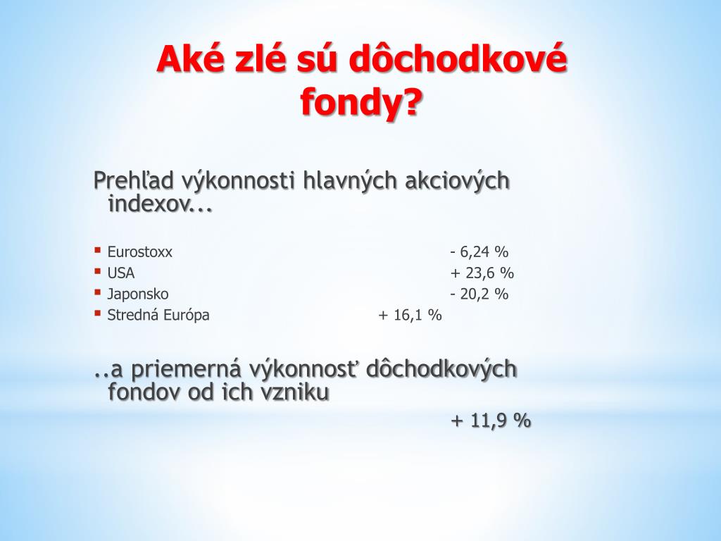 Ppt Vynosy V Dochodkovych Fondoch Powerpoint Presentation Free Download Id 4031331