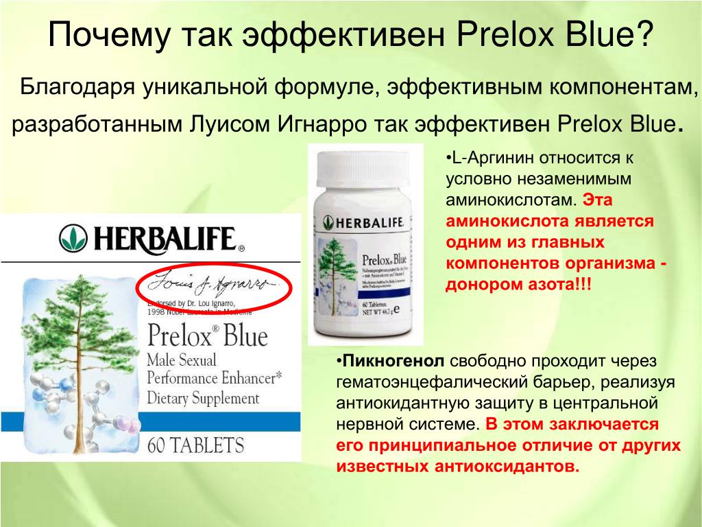 Почему так эффективен Prelox Blue? 