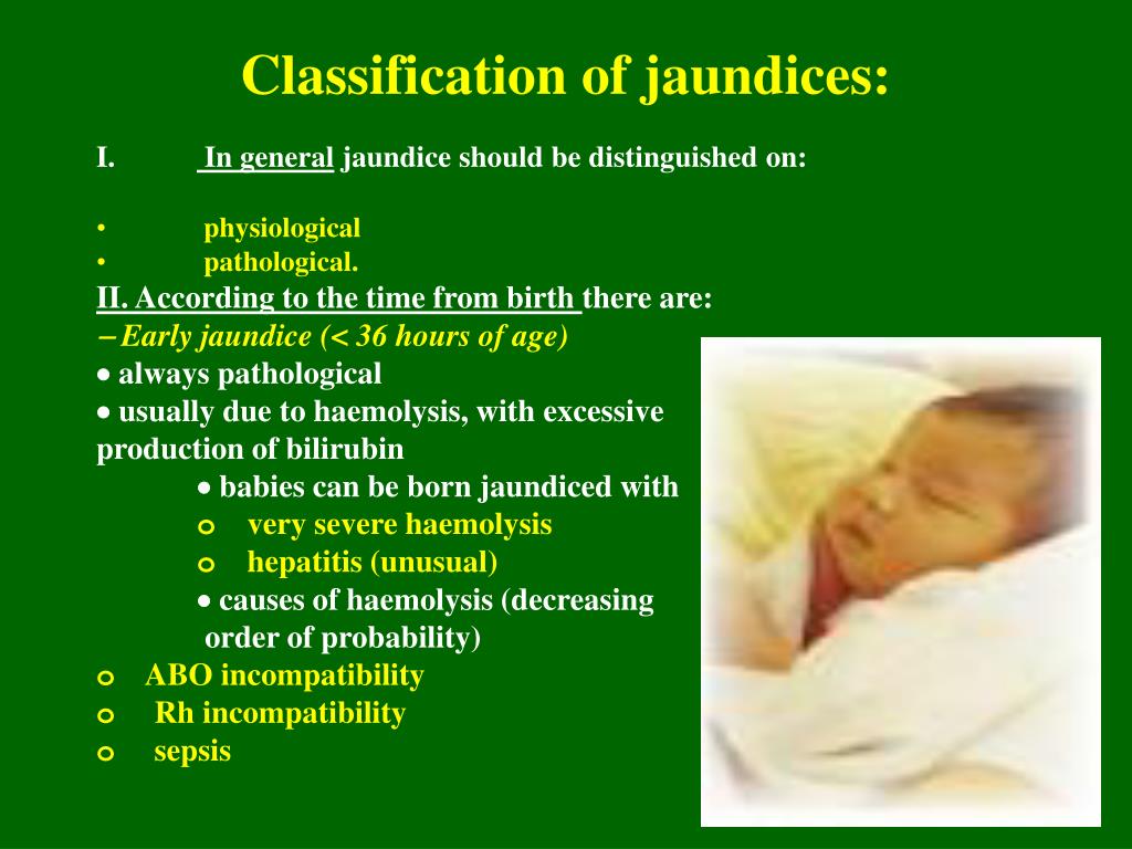 presentation of neonatal jaundice