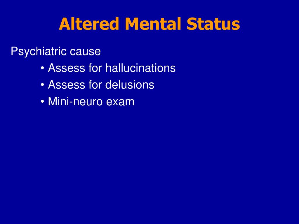 altered mental status differential