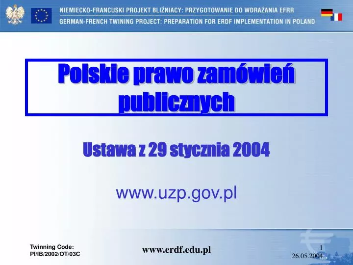 PPT - Polskie Prawo Zamówień Publicznych PowerPoint Presentation, Free ...