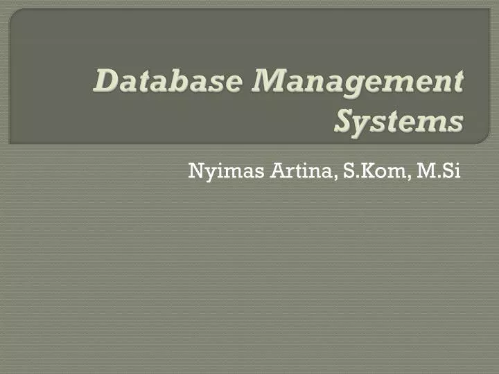 PPT - Database Management Systems PowerPoint Presentation, free ...