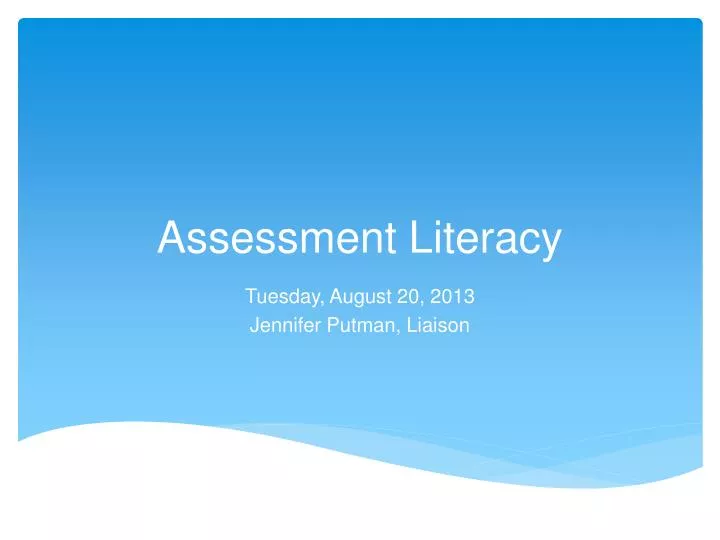 assessment literacy n.