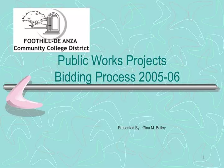 PPT - Public Works Projects Bidding Process 2005-06 PowerPoint 