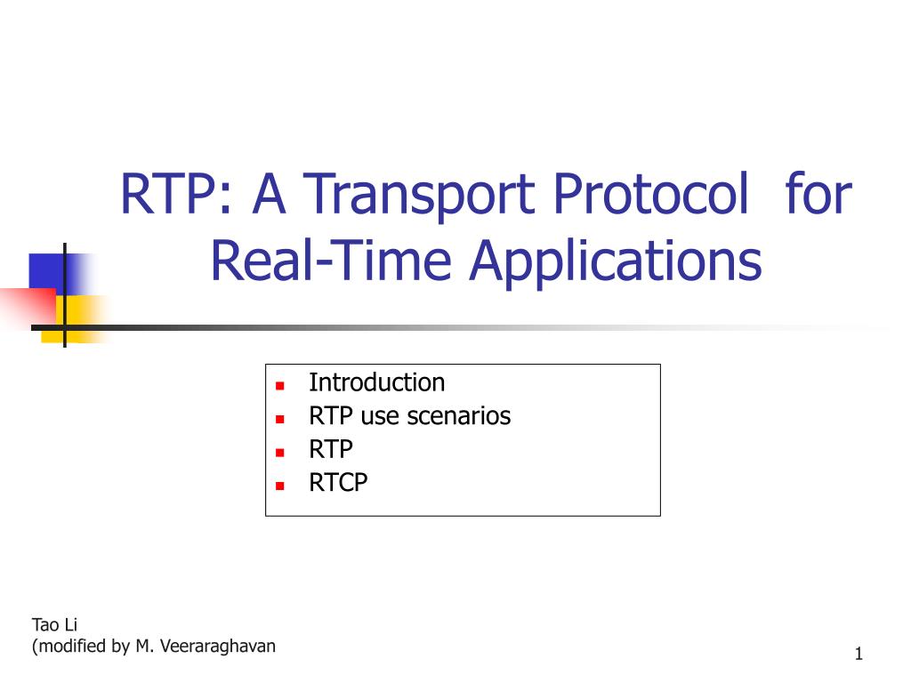 RTP: A Transport Protocol for Real-Time Applications