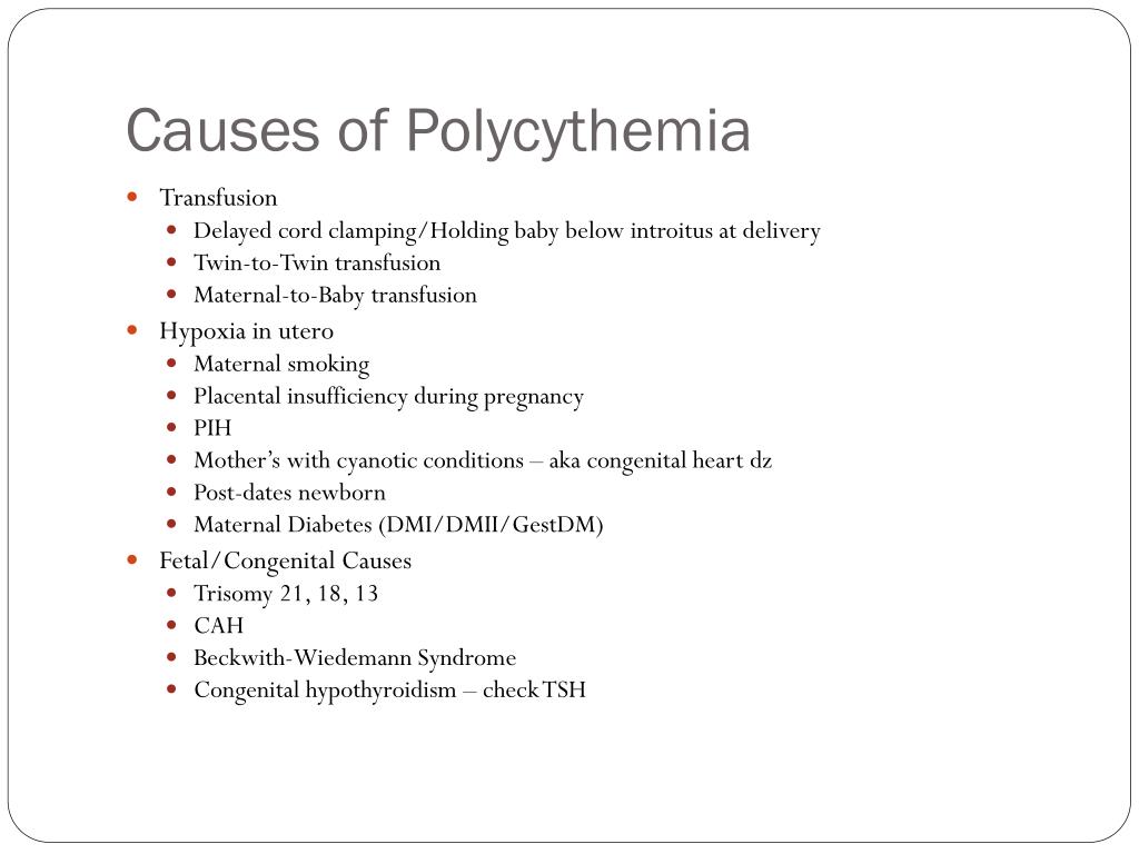 polycythemia causes