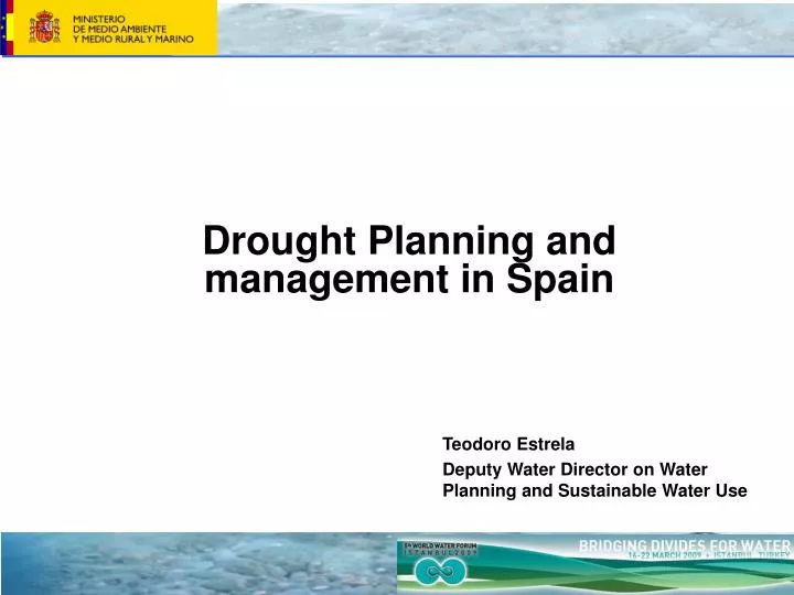 drought planning and management in spain n.