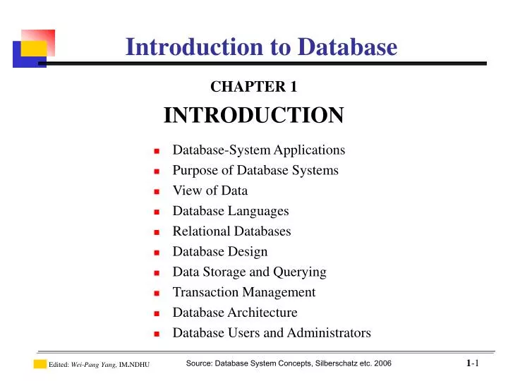 presentation for database