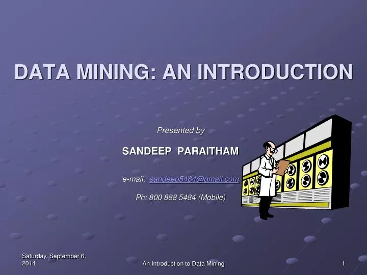 data mining an introduction n.