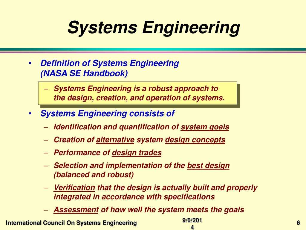 PPT - Systems Engineering Overview September 10, 1999 PowerPoint ...