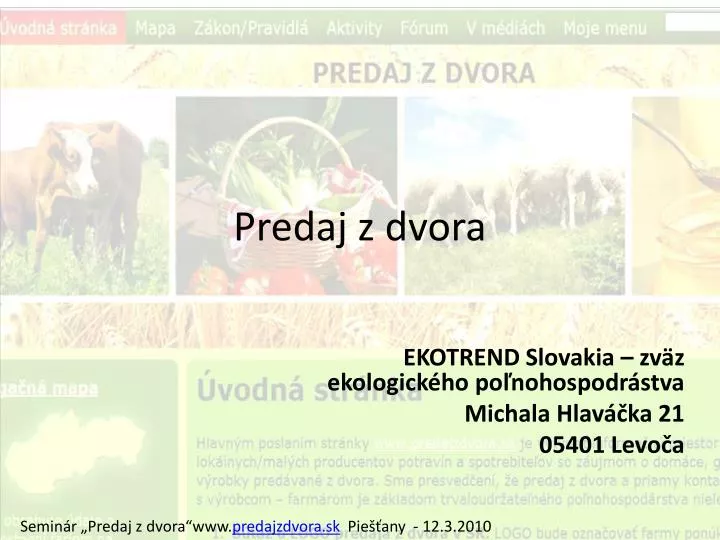 PPT Predaj z dvora PowerPoint Presentation, free download ID4035369