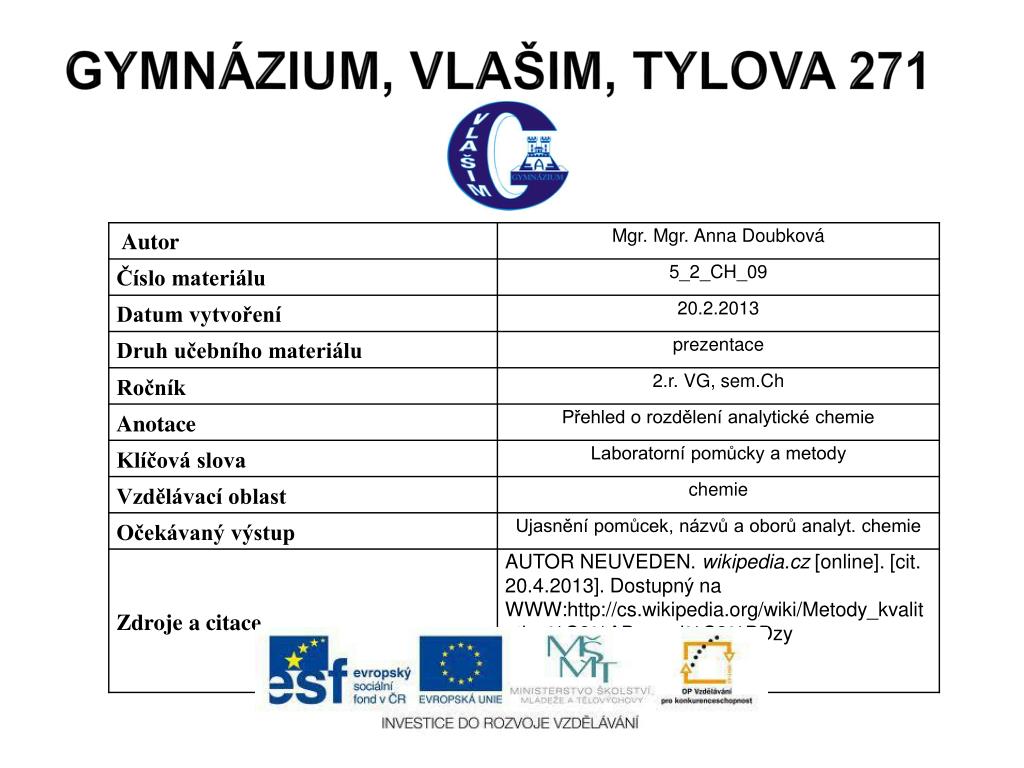 PPT - GYMNÁZIUM, VLAŠIM, TYLOVA 271 PowerPoint Presentation, free download  - ID:4035804