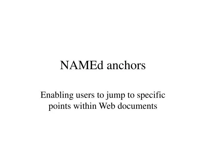 named anchors n.
