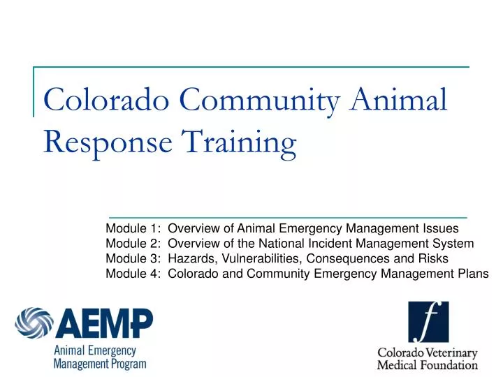 colorado community animal response training n.
