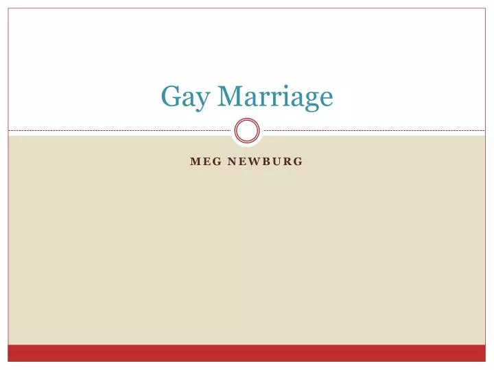 gay marriage n.