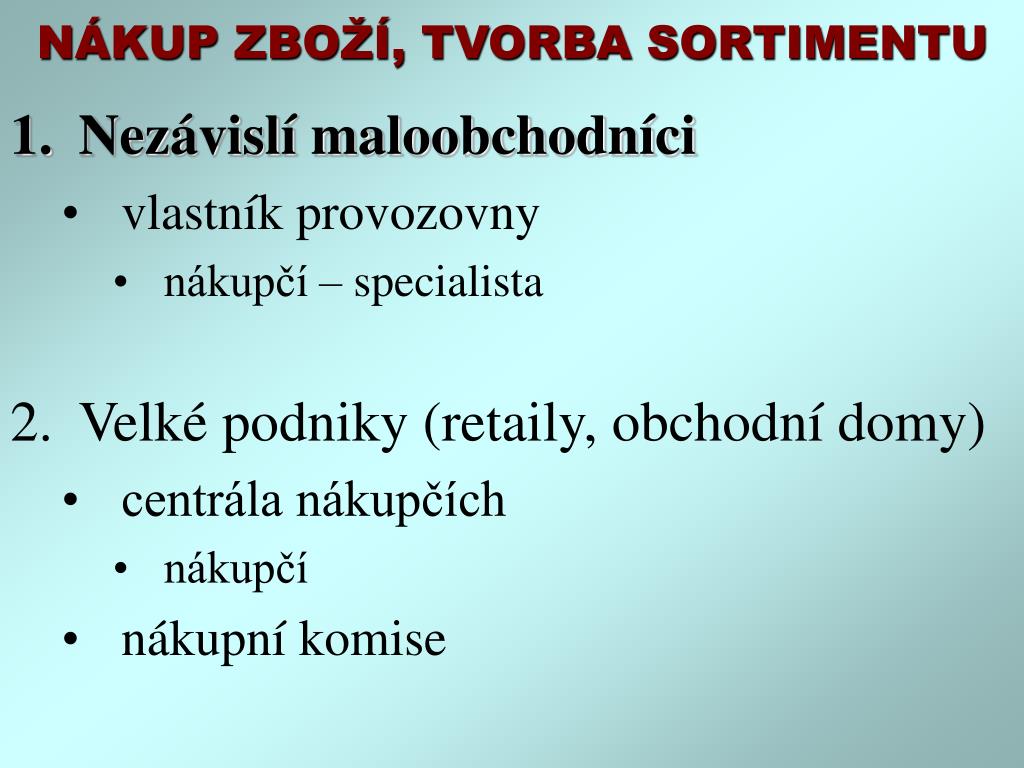 PPT - ÚZCE SPECIALIZOVANÉ PRODEJNY PowerPoint Presentation, Free ...