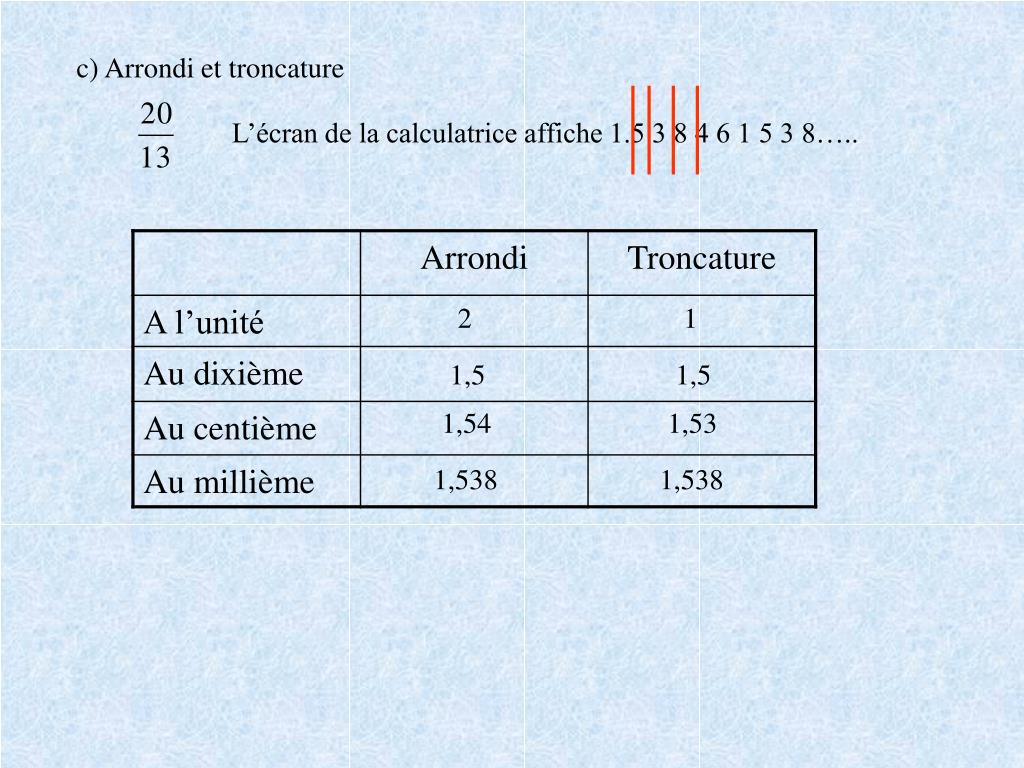 1.5 en lettre unité dixieme