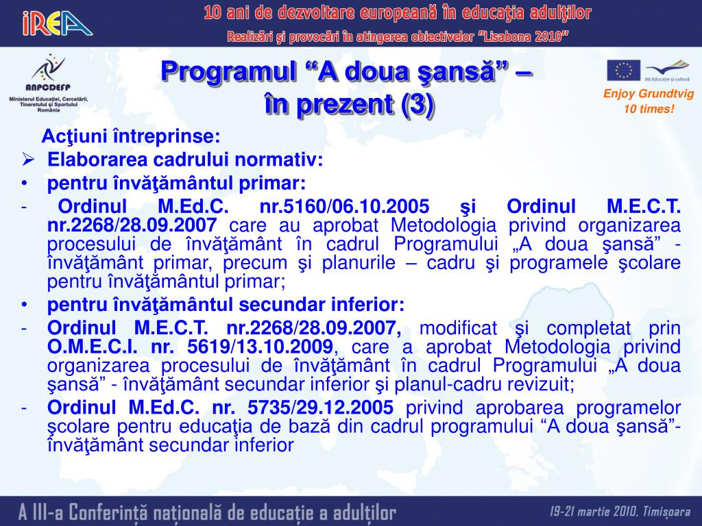 PPT - PROGRAMUL “A DOUA ŞANSĂ” PowerPoint Presentation, free download -  ID:4039546