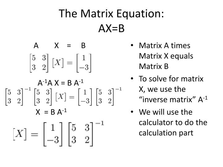 Solve The Matrix Equation Ax B Calculator - Tessshebaylo