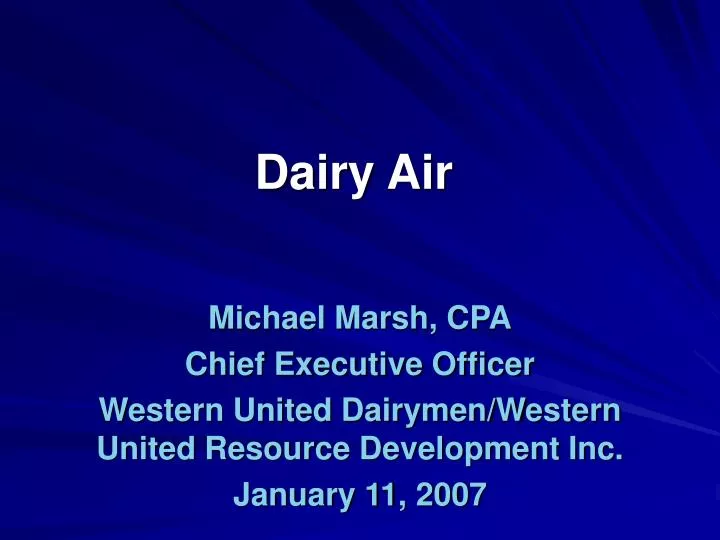 PPT Dairy Air PowerPoint Presentation, free download ID4040391