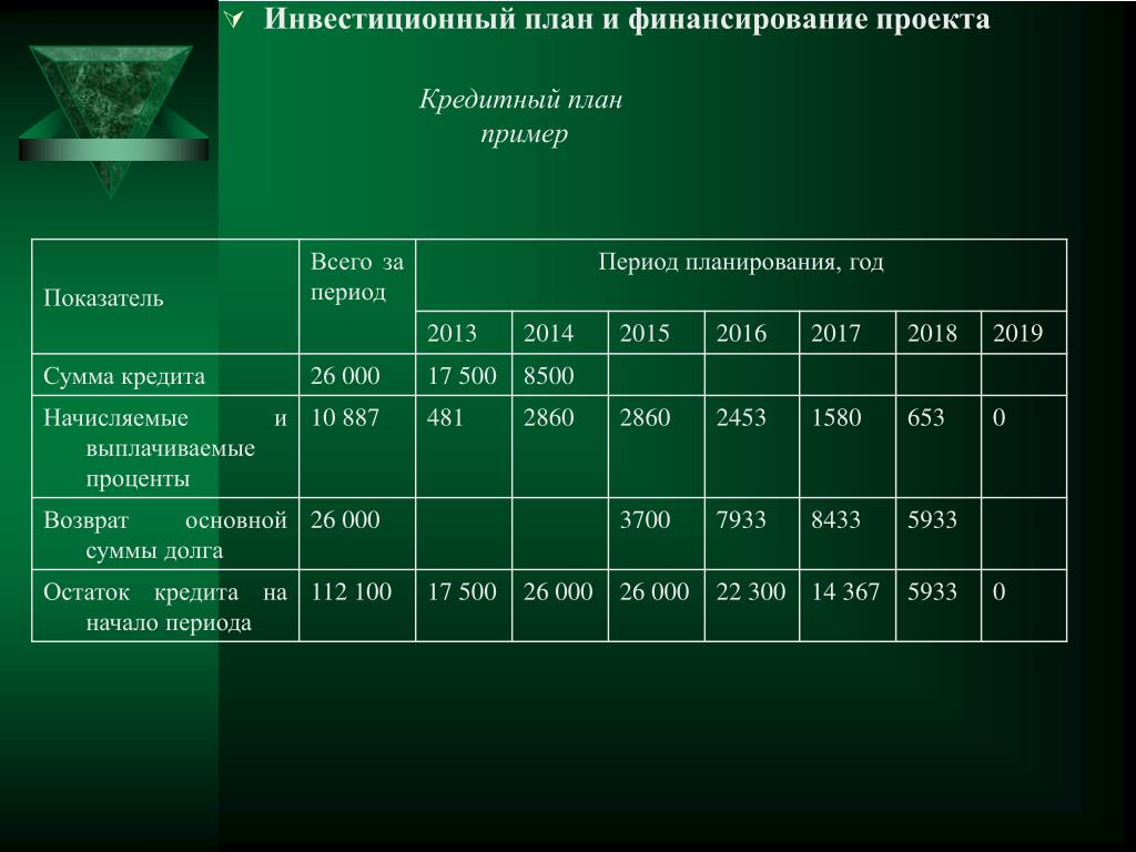 В разделе бизнес плана стратегия финансирования указывается