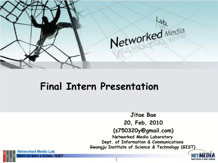 intern project presentation template
