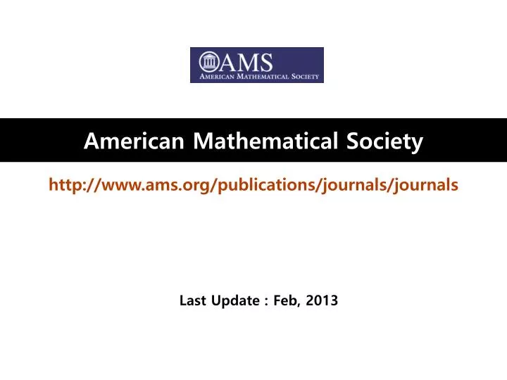 PPT American Mathematical Society PowerPoint Presentation, free