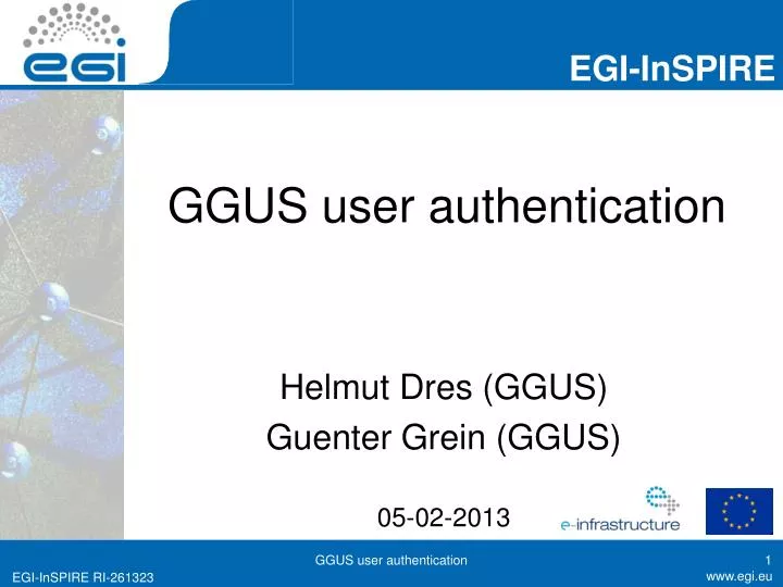 ggus user authentication n.