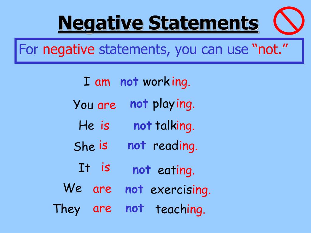Negative statement