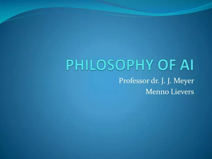 PPT PHILOSOPHY OF AI PowerPoint Presentation Free Download ID 4046065