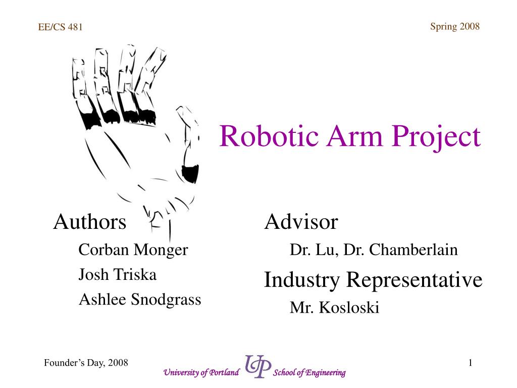 PPT - Robotic Arm Project PowerPoint Presentation, free download -  ID:4046547