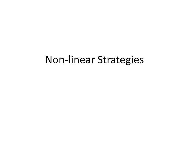 non linear strategies n.