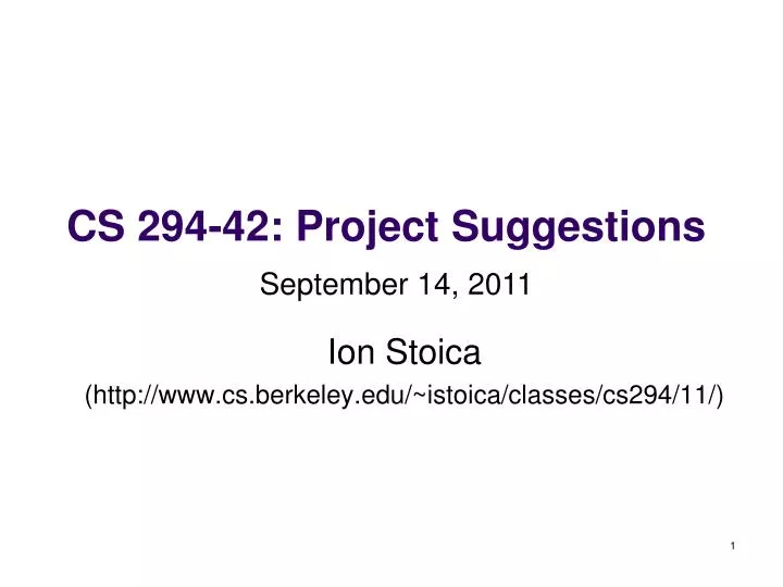 cs 294 42 project suggestions n.
