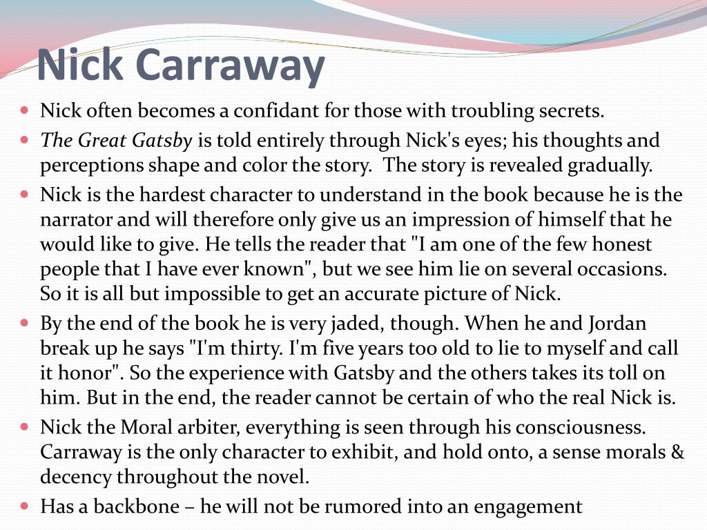 nick carraway character description