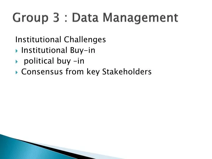 group 3 data management n.