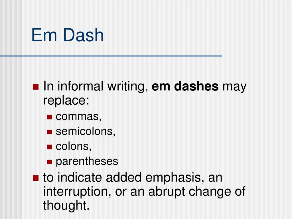 Space Before And After Em Dash