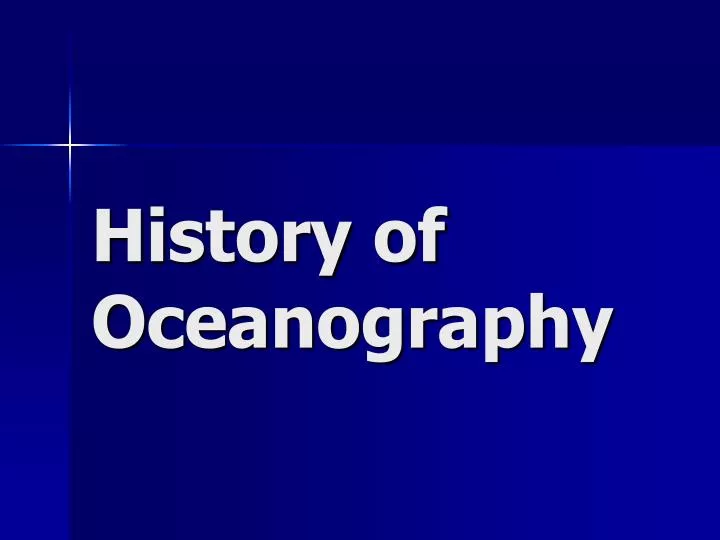 history of oceanography n.