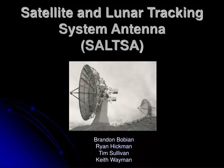 satellite and lunar tracking system antenna saltsa n.