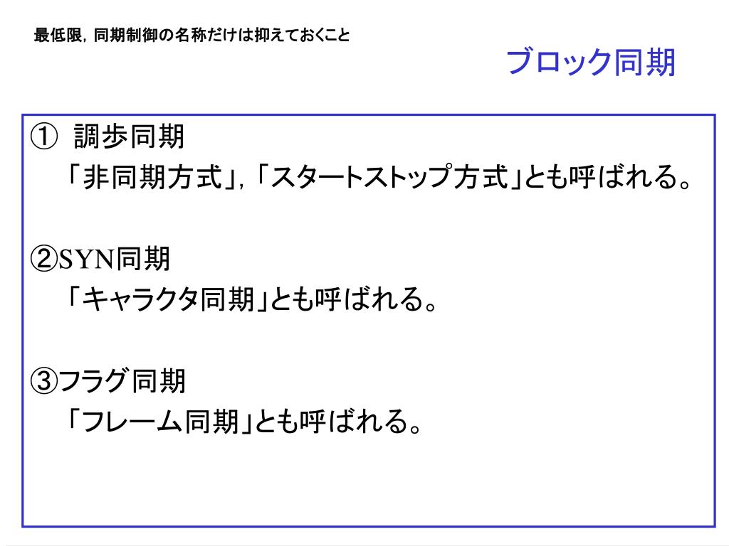 フレーム同期方式