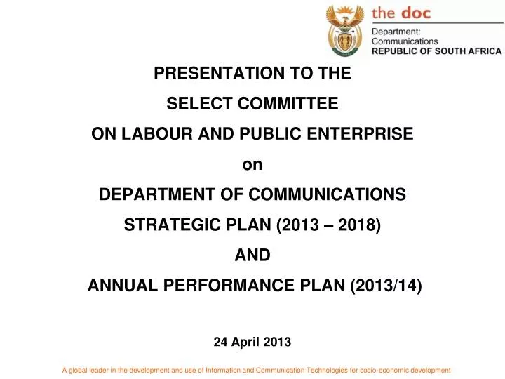 PPT - DoC Vision, Mission & Mandate PowerPoint Presentation, free ...