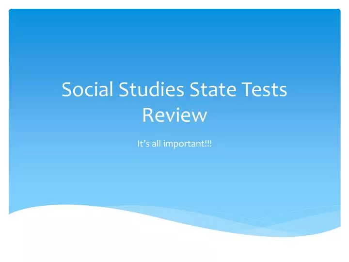 social studies state tests review n.